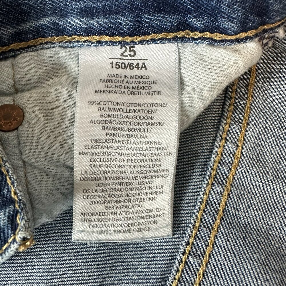 Polo RL Waverly Straight Crop Star Patch Jeans Waist 25 - Picture 12 of 15